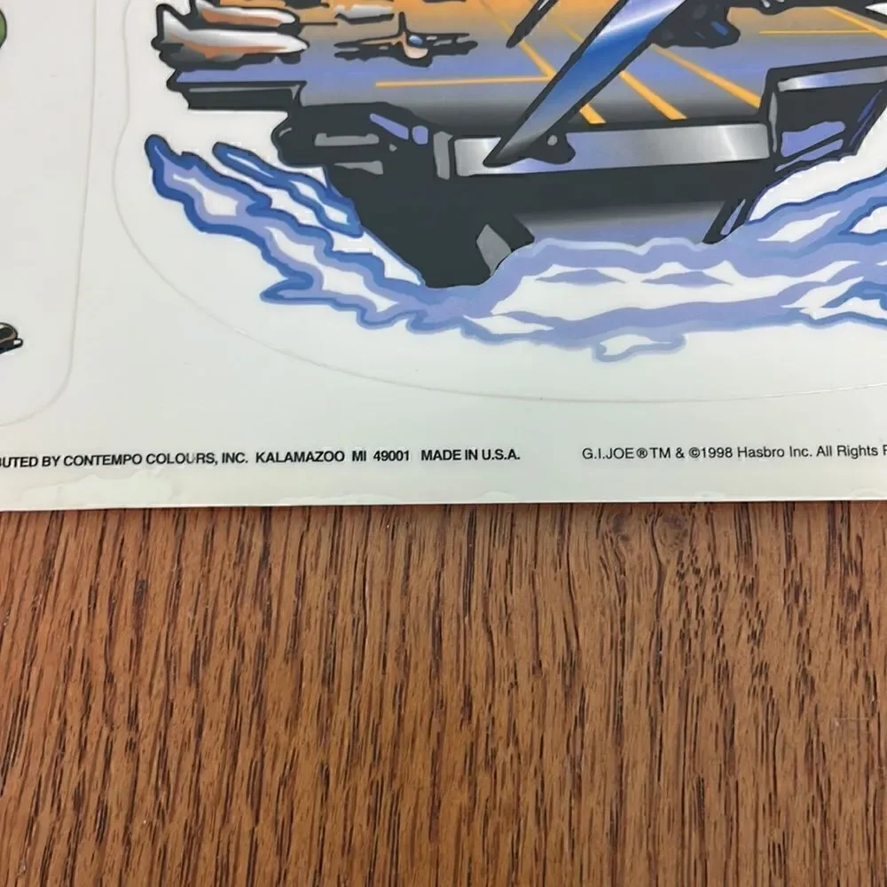 Vintage 1998 GI Joe Window Clings, set of 2 Sheets